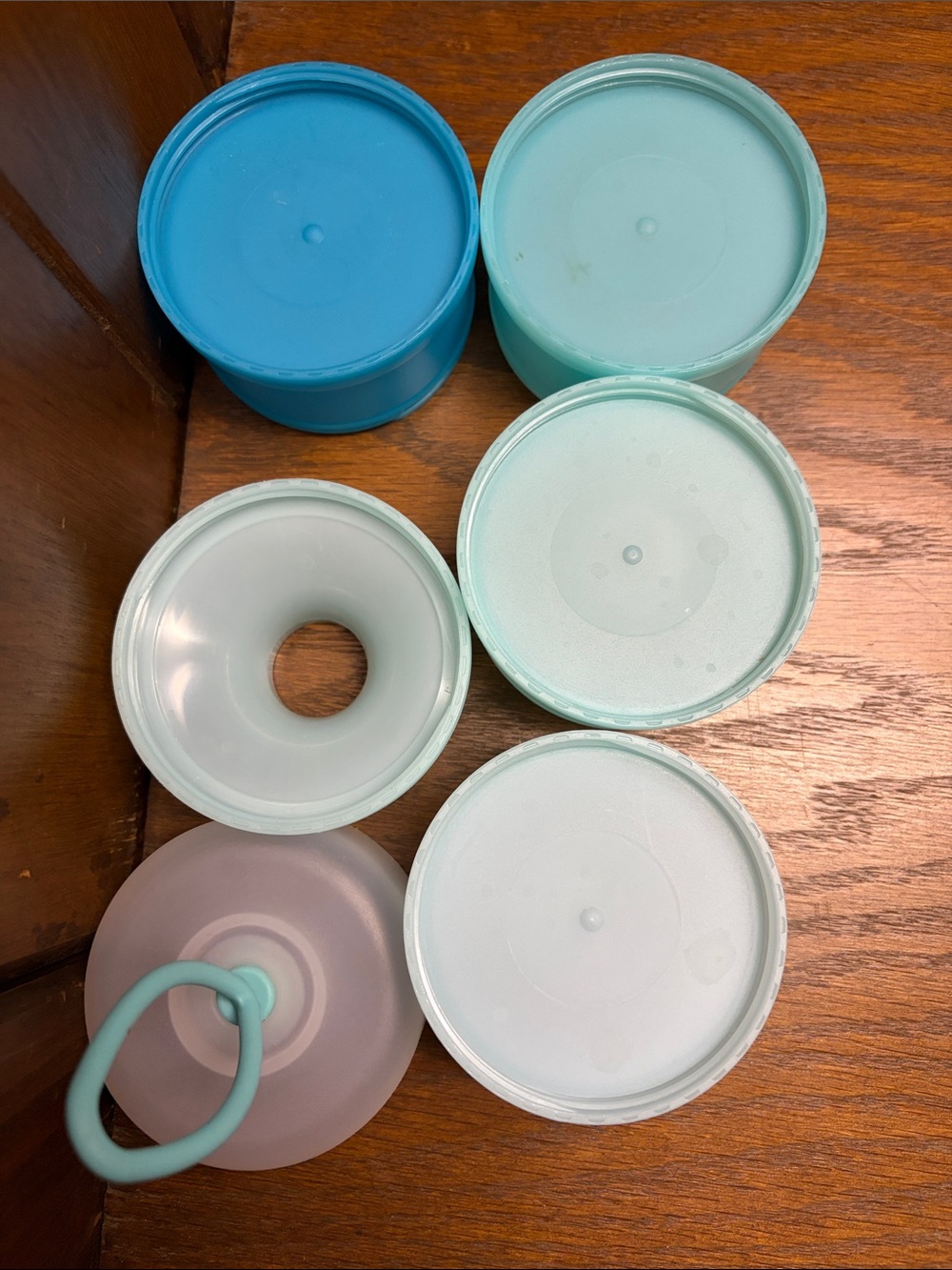 Turquoise Stackable Snack Container - Portable Food Storage, Formula/Powder - Picture 6 of 6